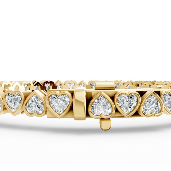 Heart Shape Diamond Bracelets in Gold