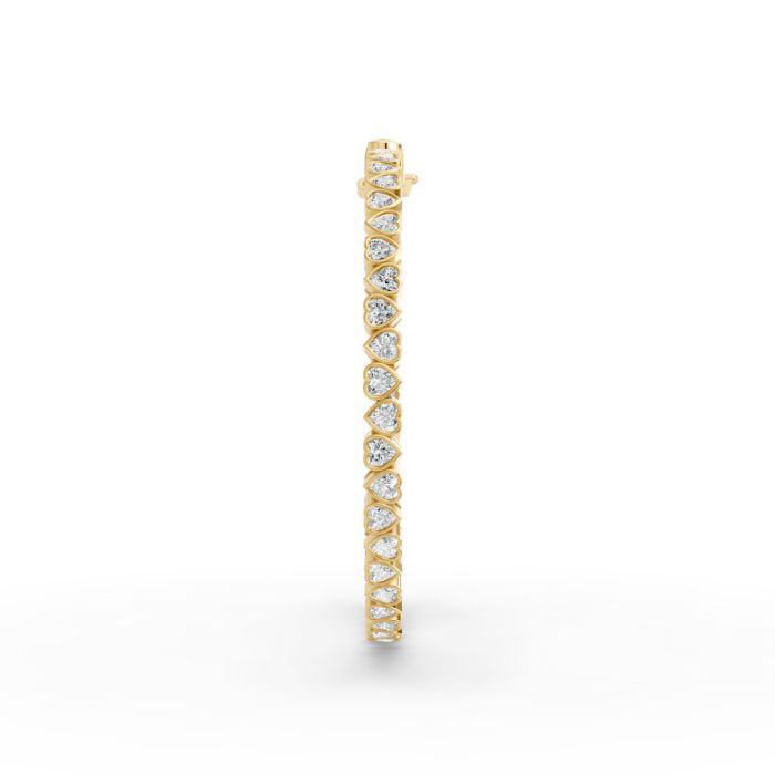 Heart Shape Diamond Bracelets in Gold