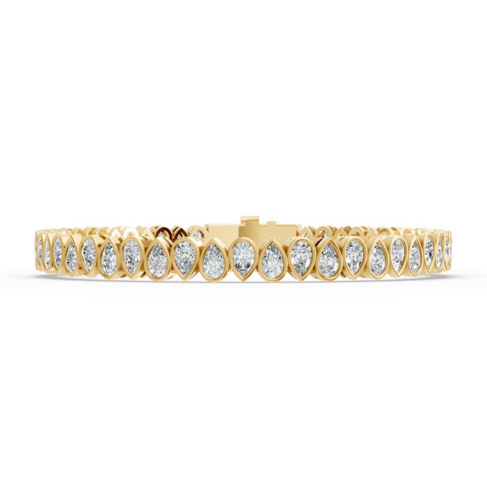 Pear Shape Diamond Bracelets in Gold