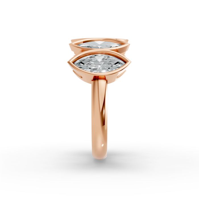 Marquise Shape Diamond Anniversary Band in Gold