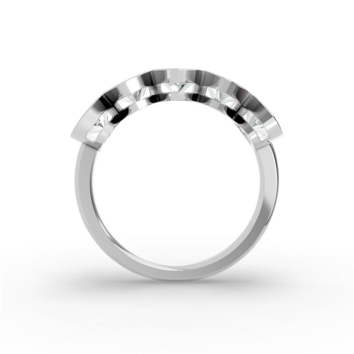 Marquise Shape Diamond Anniversary Band in Gold