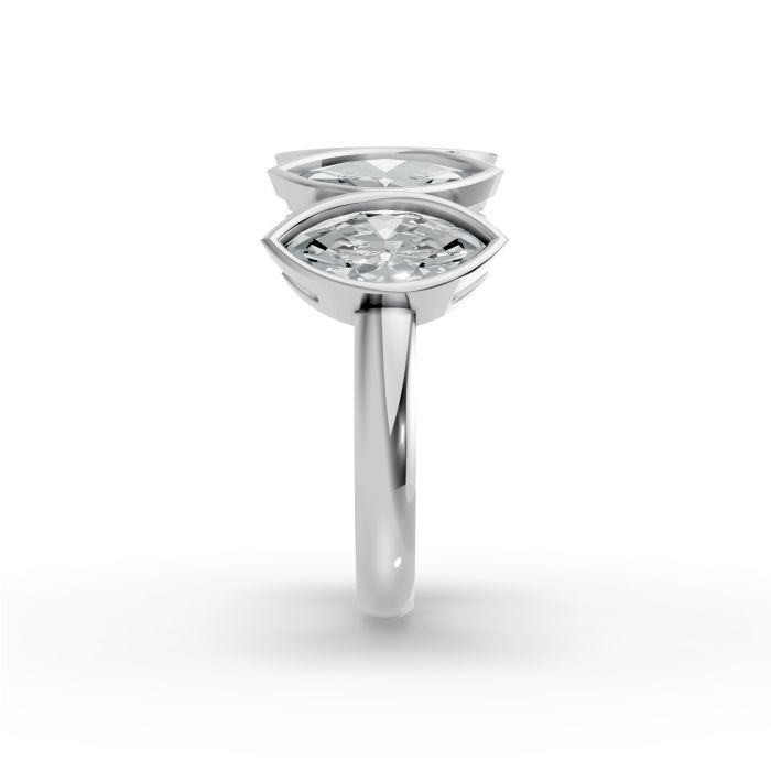 Marquise Shape Diamond Anniversary Band in Gold