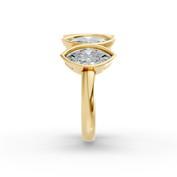 Marquise Shape Diamond Anniversary Band in Gold