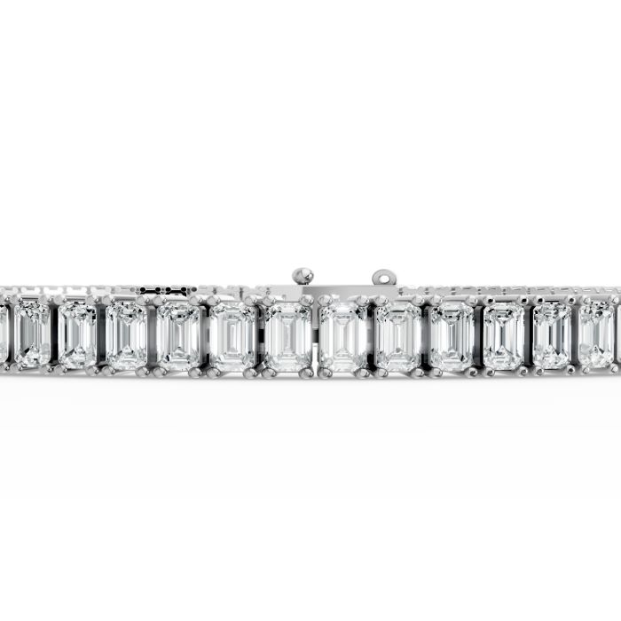 Emerald Shape Diamond Bracelets in Gold