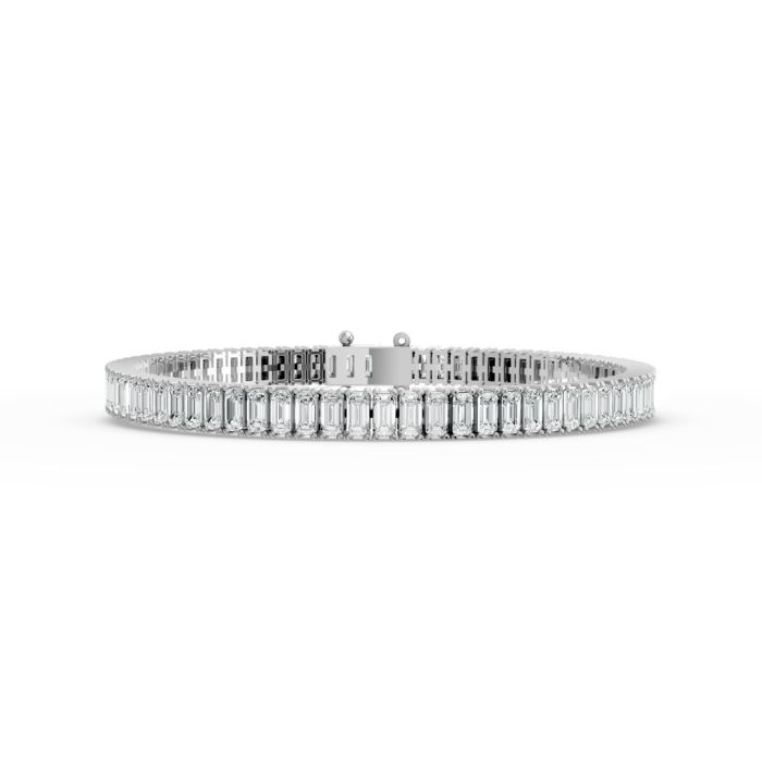 Emerald Shape Diamond Bracelets in Gold