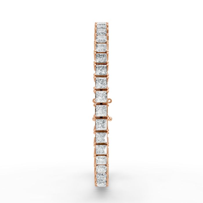 Princess Shape Diamond Bracelets in Gold