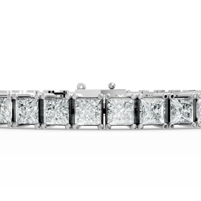 Princess Shape Diamond Bracelets in Gold