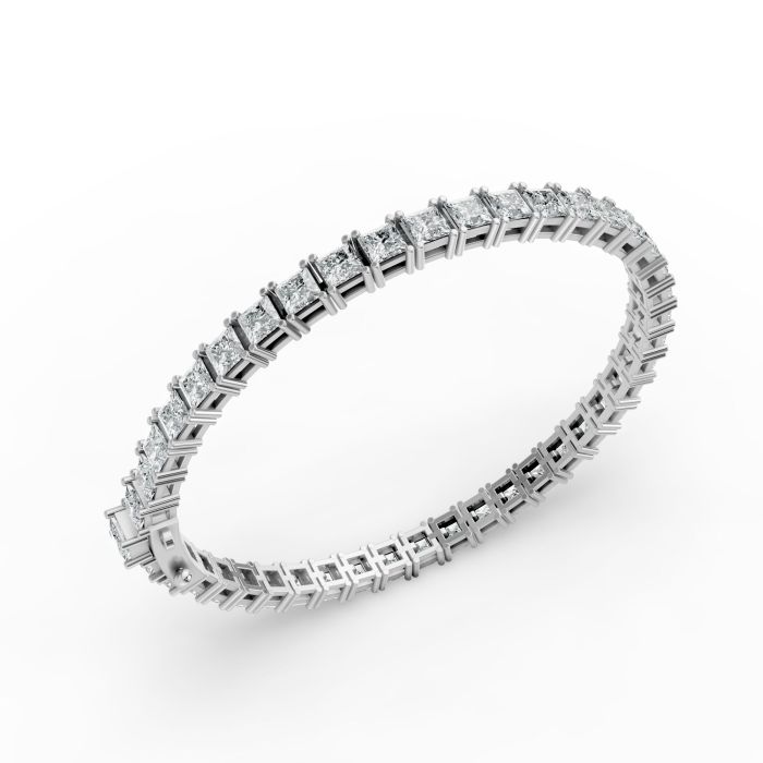 Princess Shape Diamond Bracelets in Gold