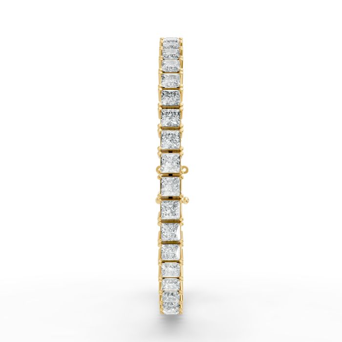 Princess Shape Diamond Bracelets in Gold