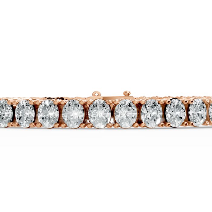 Oval Shape Diamond Bracelets in Gold