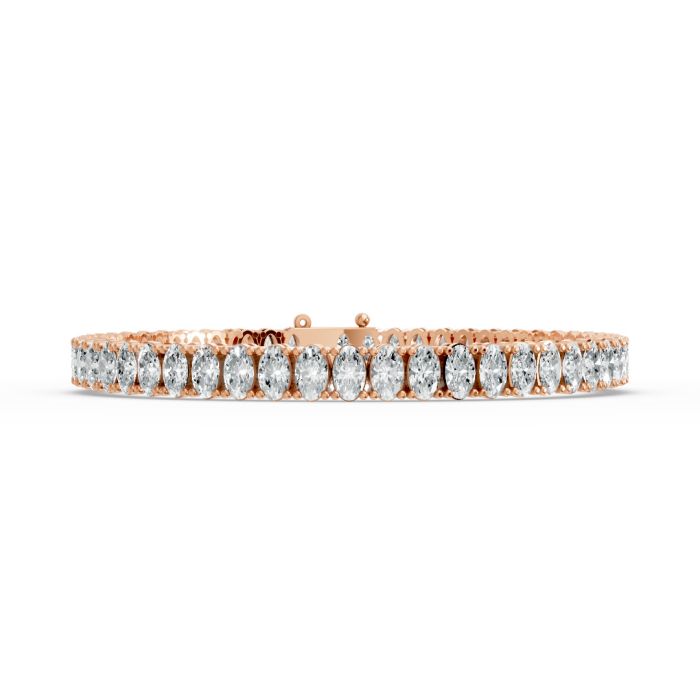 Oval Shape Diamond Bracelets in Gold