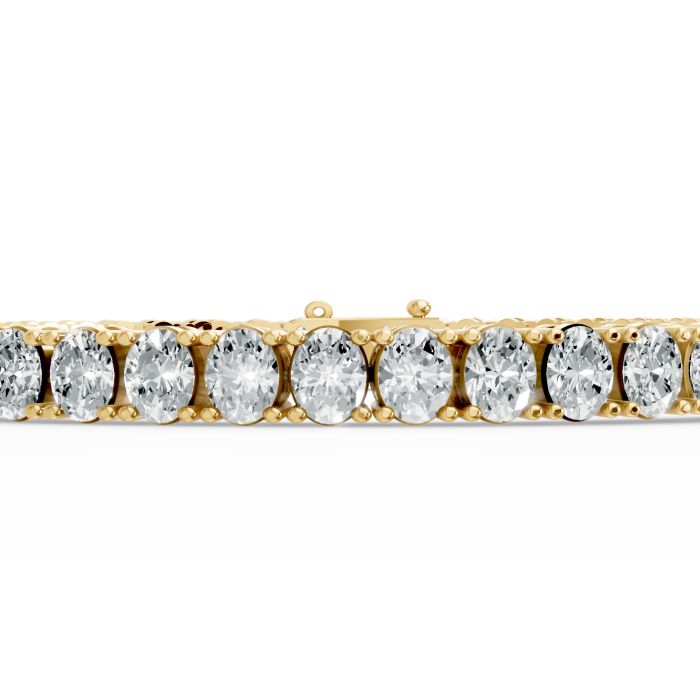 Oval Shape Diamond Bracelets in Gold