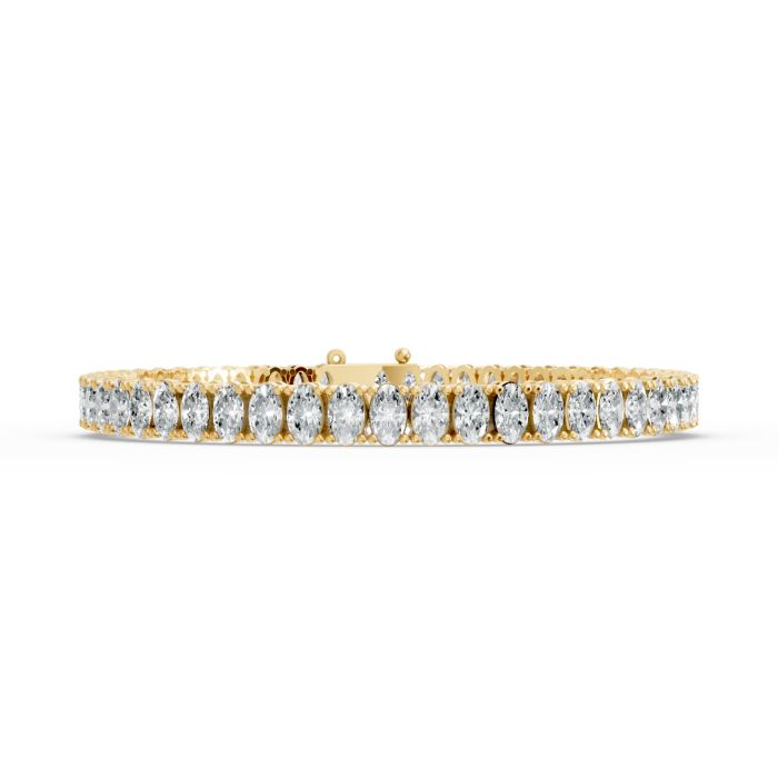 Oval Shape Diamond Bracelets in Gold