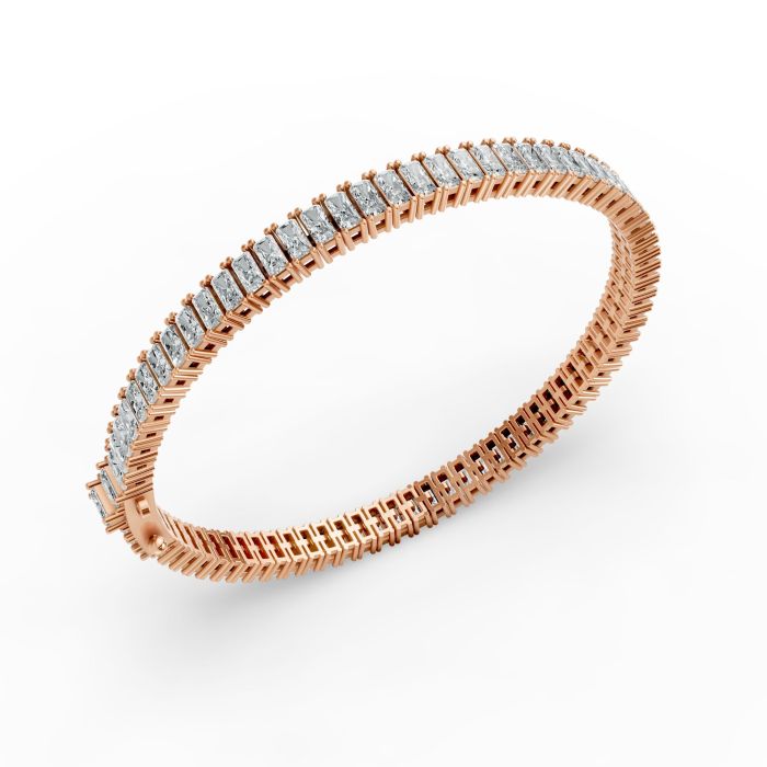 Radiant Shape Diamond Bracelets in Gold
