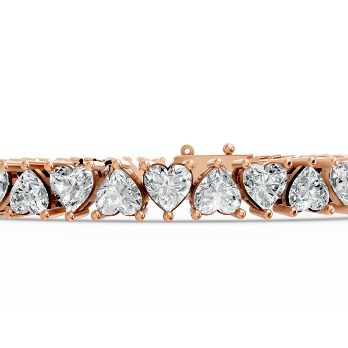 Heart Shape Diamond Bracelets in Gold