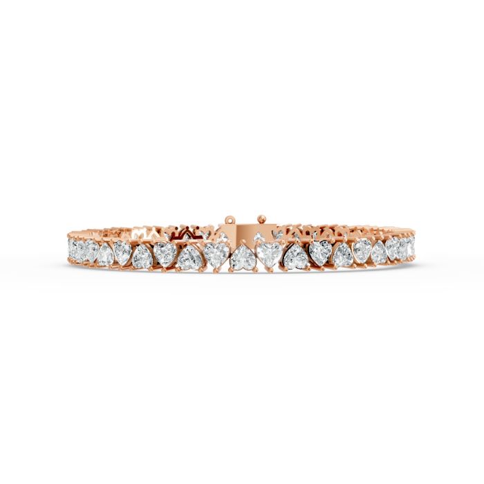 Heart Shape Diamond Bracelets in Gold