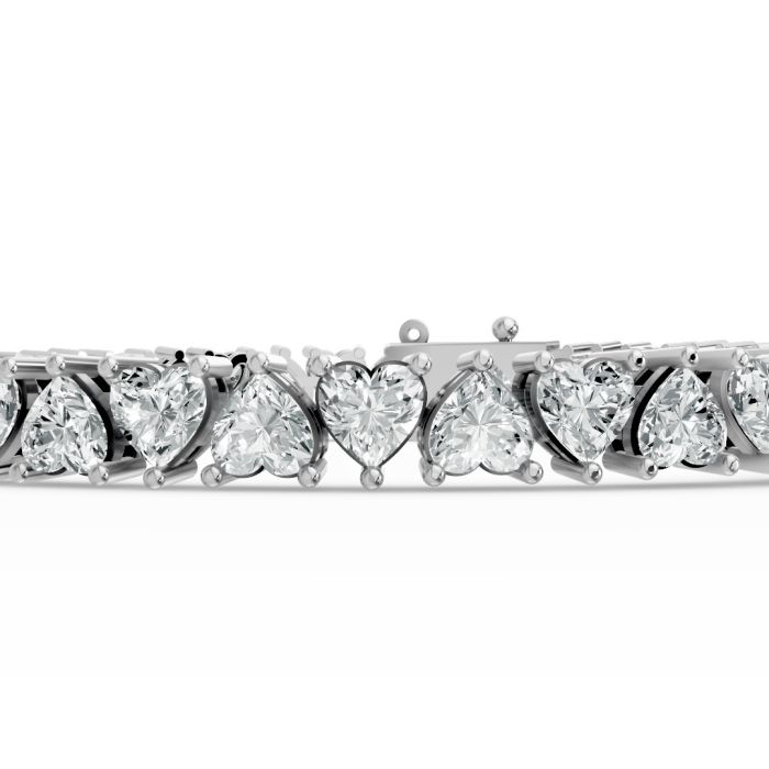 Heart Shape Diamond Bracelets in Gold