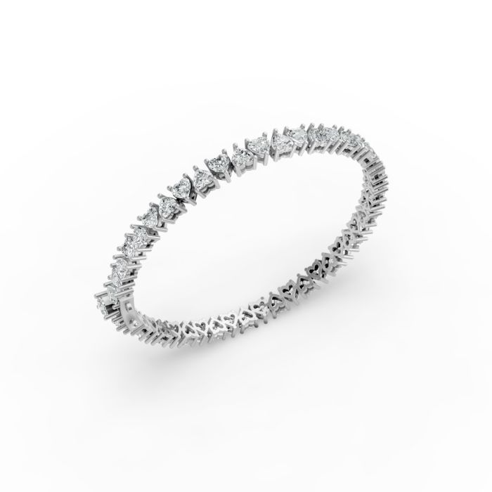 Heart Shape Diamond Bracelets in Gold