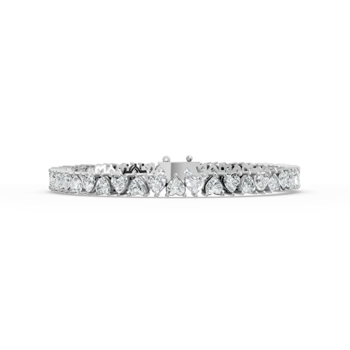 Heart Shape Diamond Bracelets in Gold
