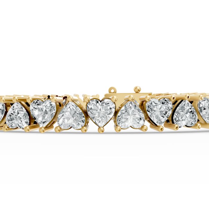 Heart Shape Diamond Bracelets in Gold