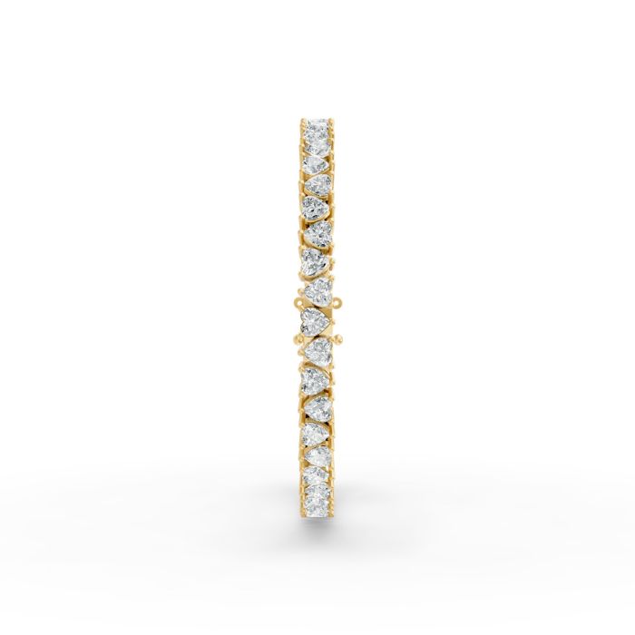 Heart Shape Diamond Bracelets in Gold