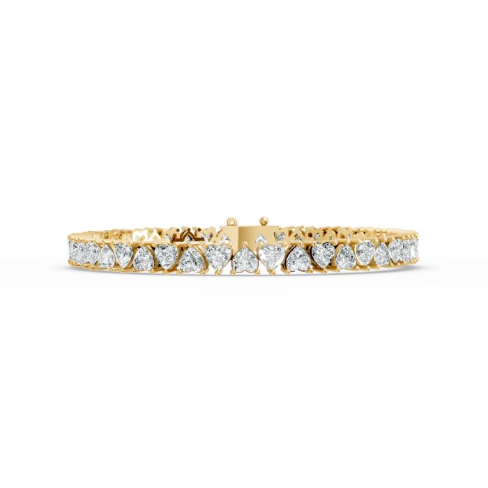 Heart Shape Diamond Bracelets in Gold