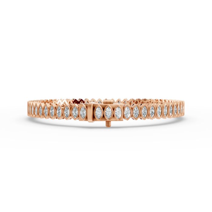 Marquise Shape Diamond Bracelets in Gold