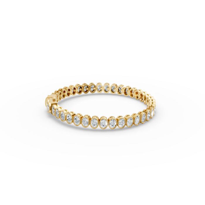 Oval Shape Diamond Bracelets in Gold