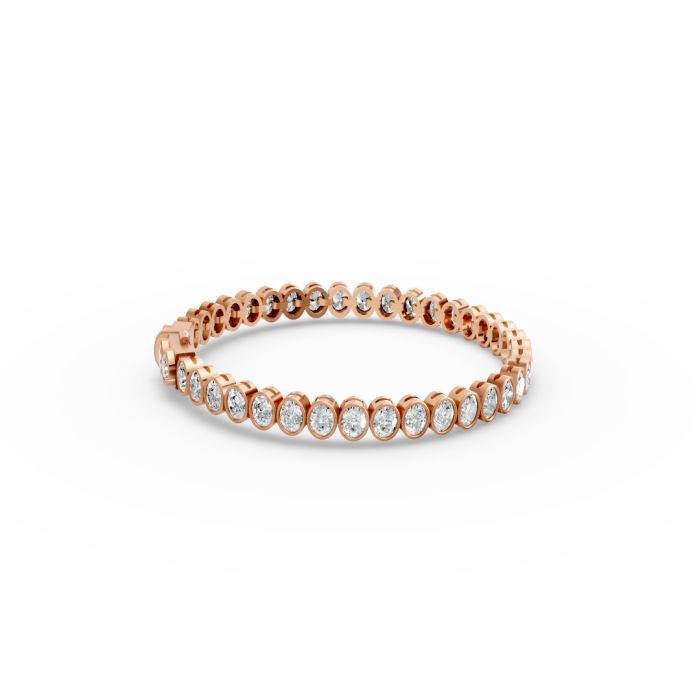 Oval Shape Diamond Bracelets in Gold