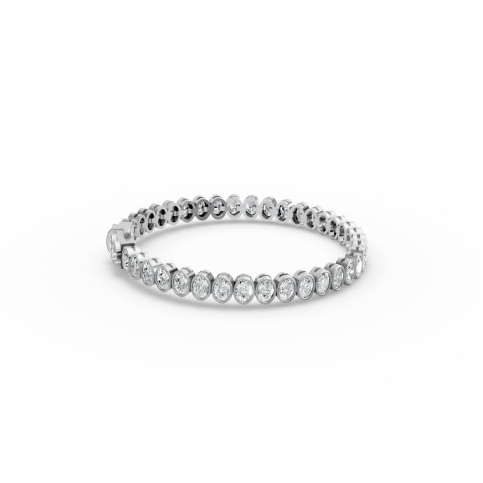 Oval Shape Diamond Bracelets in Gold