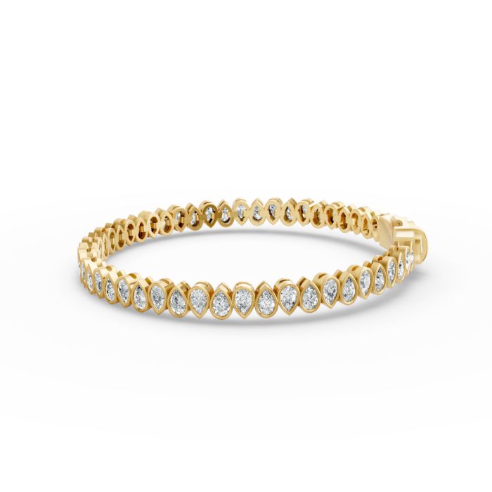 Pear Shape Diamond Bracelets in Gold