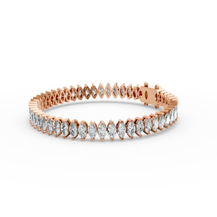 Marquise Shape Diamond Bracelets in Gold