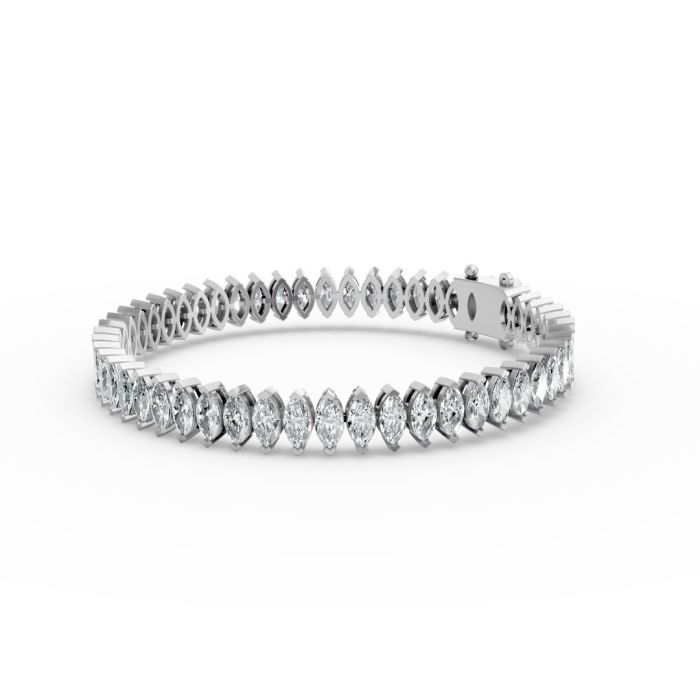 Marquise Shape Diamond Bracelets in Gold