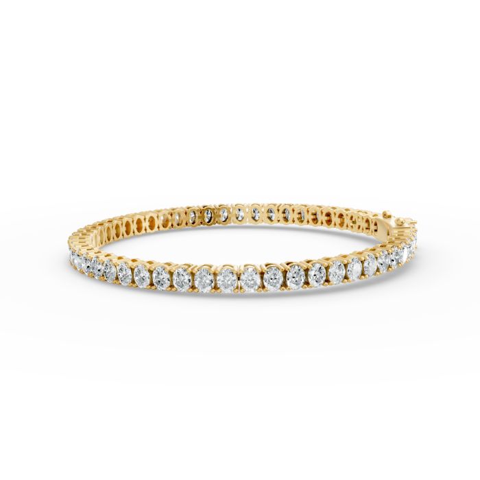 Oval Shape Diamond Bracelets in Gold