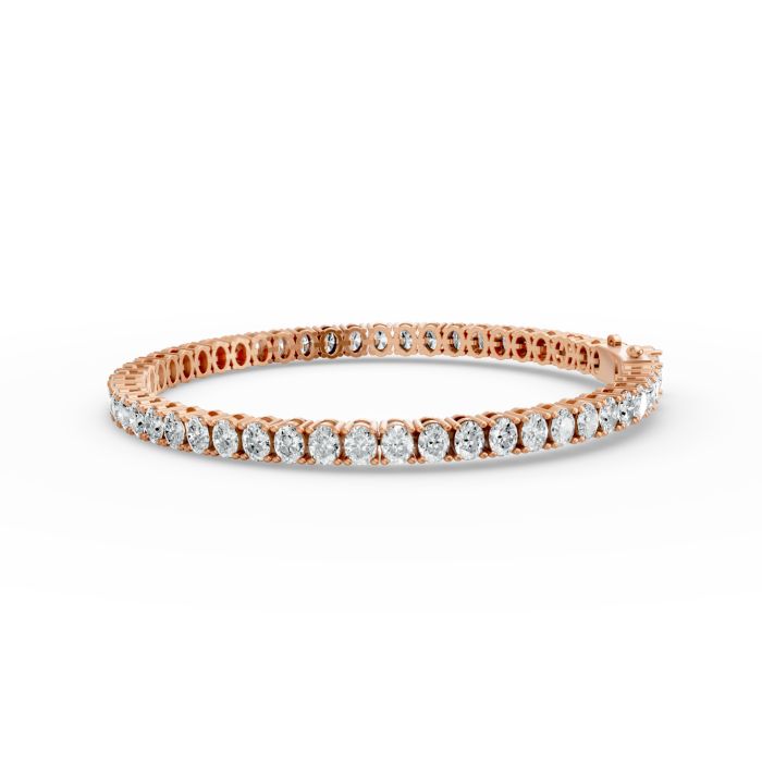 Oval Shape Diamond Bracelets in Gold