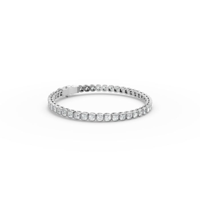 Cushion Shape Diamond Bracelets in Gold