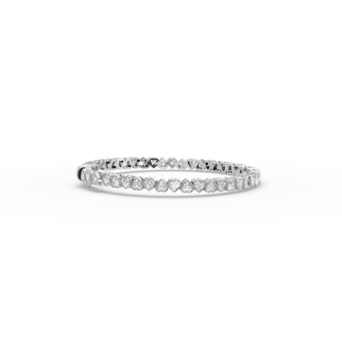 Heart Shape Diamond Bracelets in Gold
