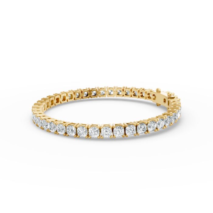 Cushion Shape Diamond Bracelets in Gold