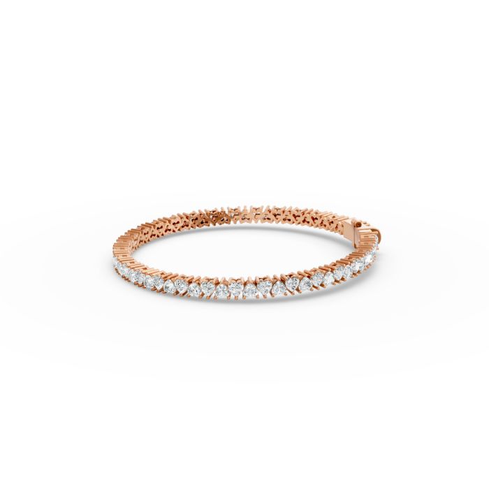 Heart Shape Diamond Bracelets in Gold