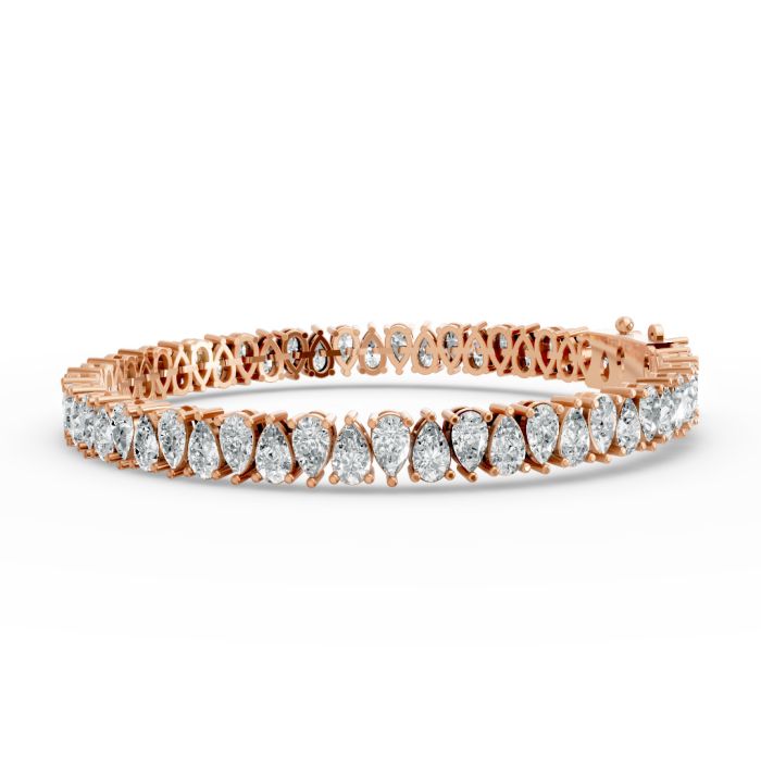 Pear Shape Diamond Bracelets in Gold