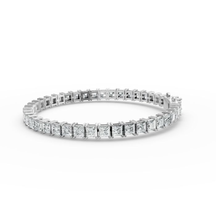 Princess Shape Diamond Bracelets in Gold