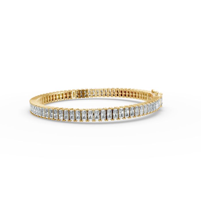 Radiant Shape Diamond Bracelets in Gold