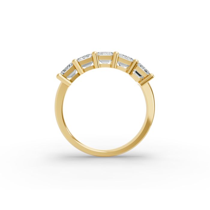 Emerald Shape Diamond Anniversary Band in Gold