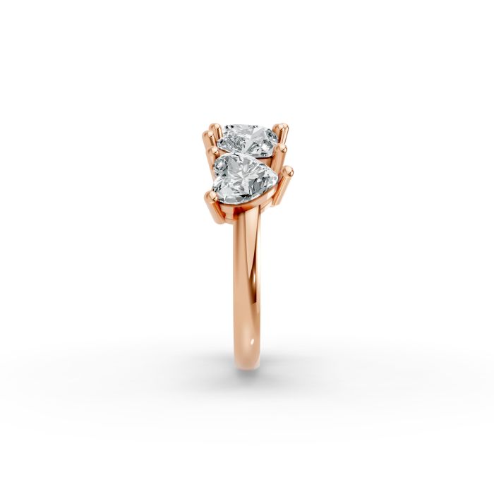 Heart Shape Diamond Anniversary Band in Gold