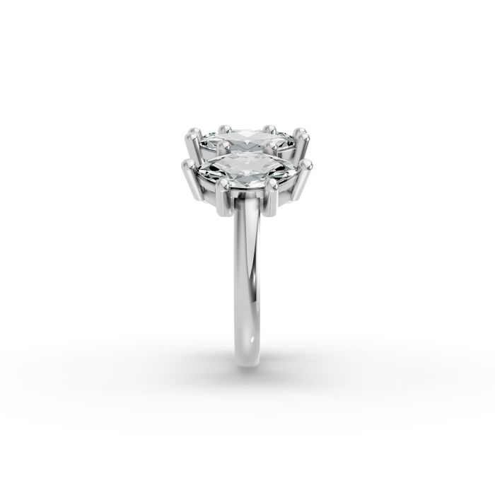 Marquise Shape Diamond Anniversary Band in Gold