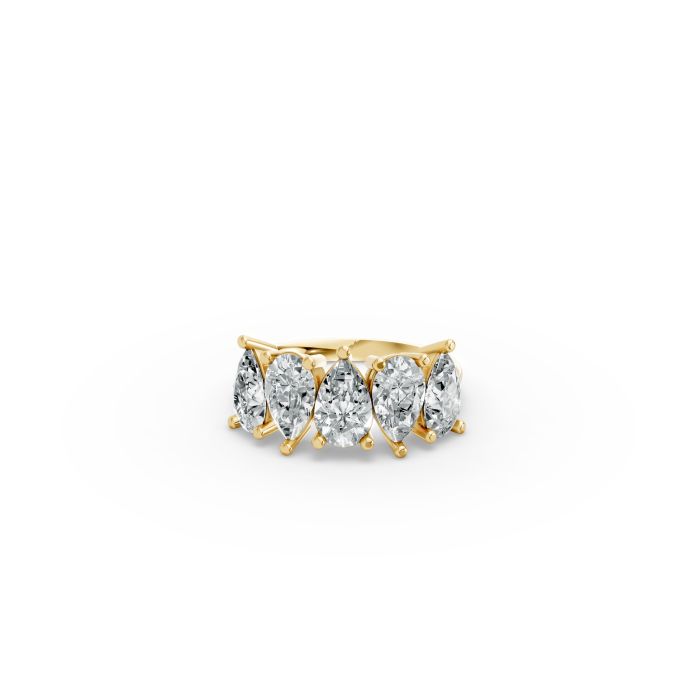 Pear Shape Diamond Anniversary Band in Gold