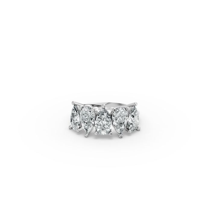 Pear Shape Diamond Anniversary Band in Gold