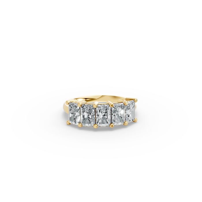 Radiant Shape Diamond Anniversary Band in Gold