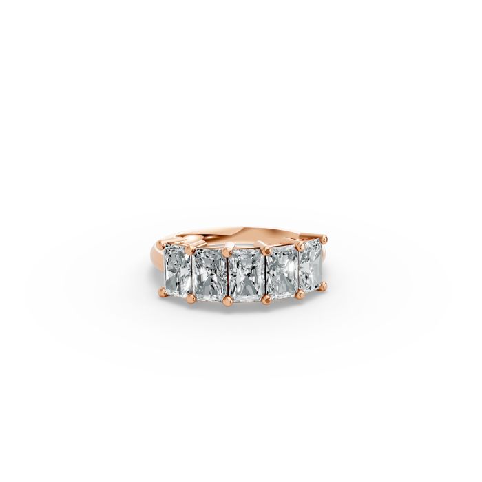Radiant Shape Diamond Anniversary Band in Gold