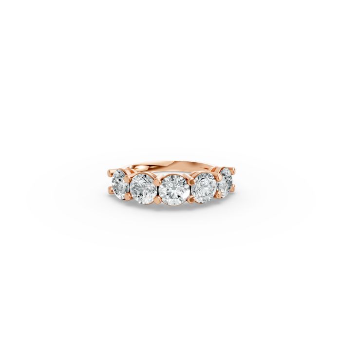 Round Shape Diamond Anniversary Band in Gold
